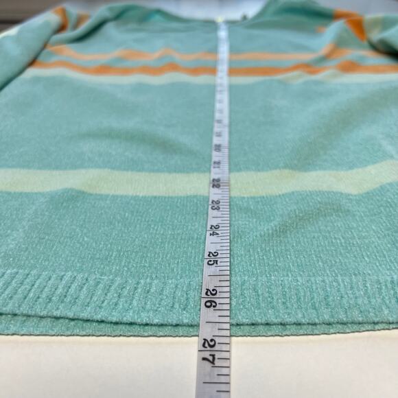 Soft Surroundings Womens Popover Sweatshirt Blue Striped Terry Cloth Top Size XL - Picture 7 of 10